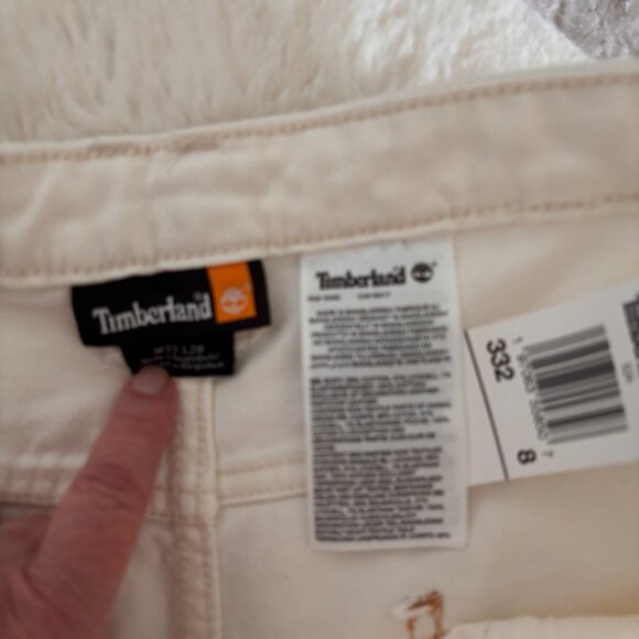 Timberland  Denim Refibratechnology Carpenter Pant White.  Size 33 X 28 NWT - Picture 2 of 4